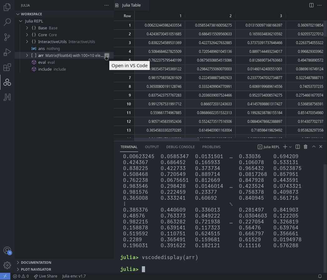 table viewer